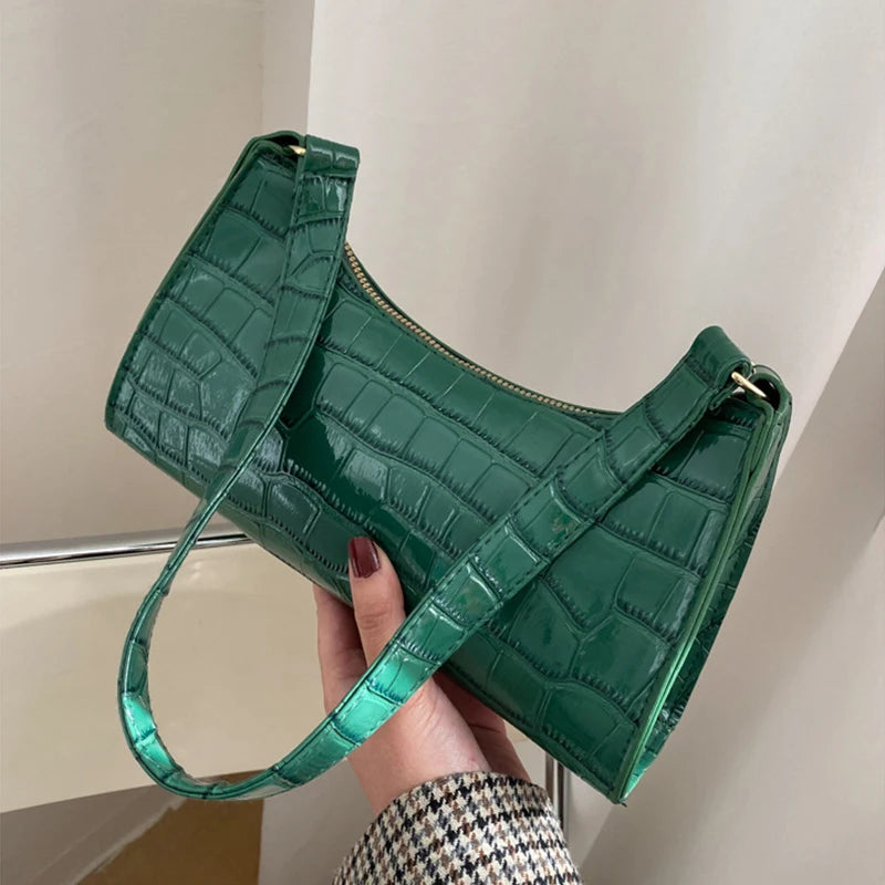 The Aria Croc Shoulder Bag