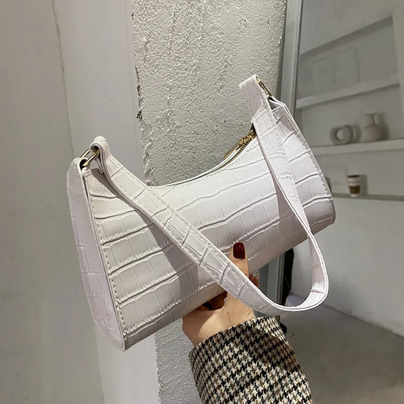 The Aria Croc Shoulder Bag