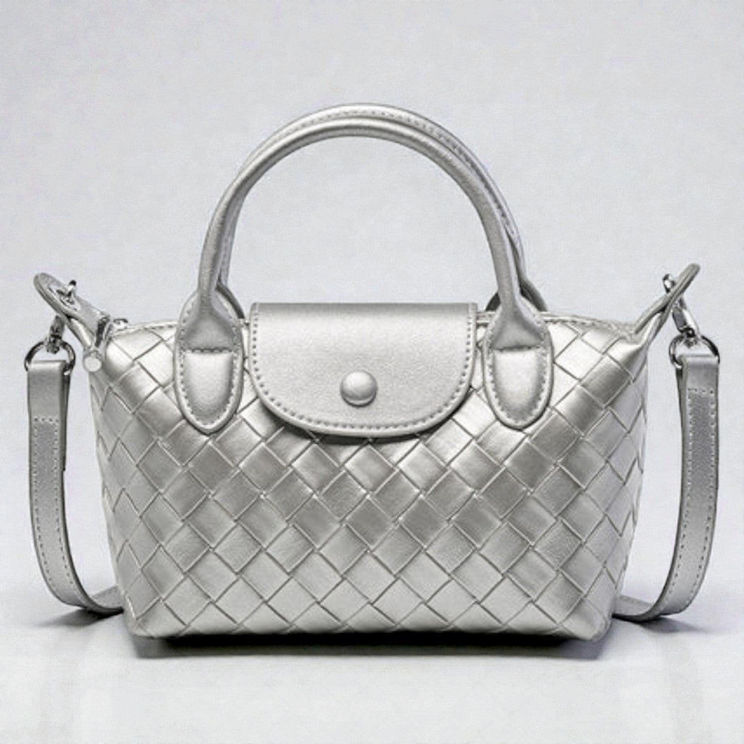 The Soluna Woven Top-Handle Bag