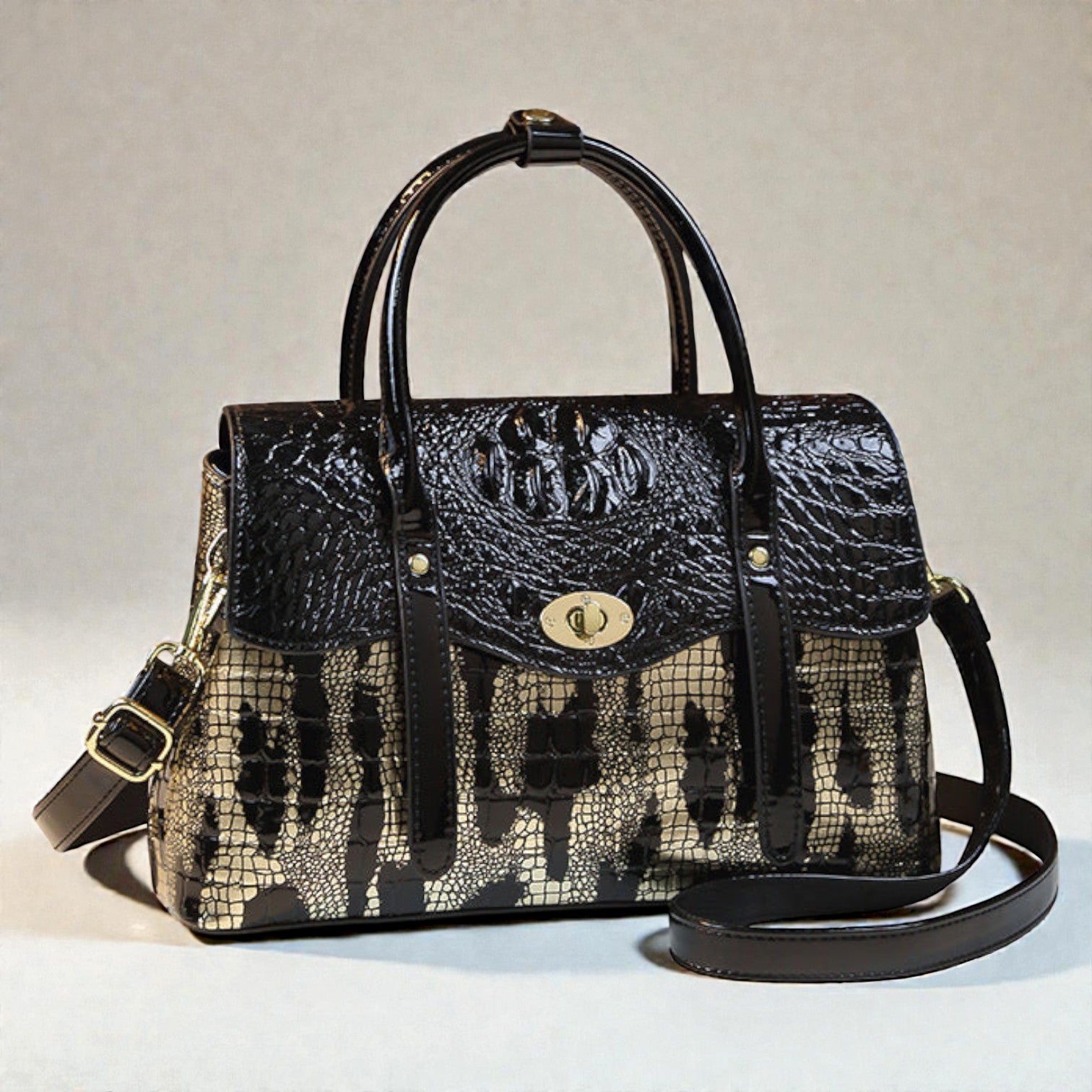 The Virella Snake Top-Handle Bag