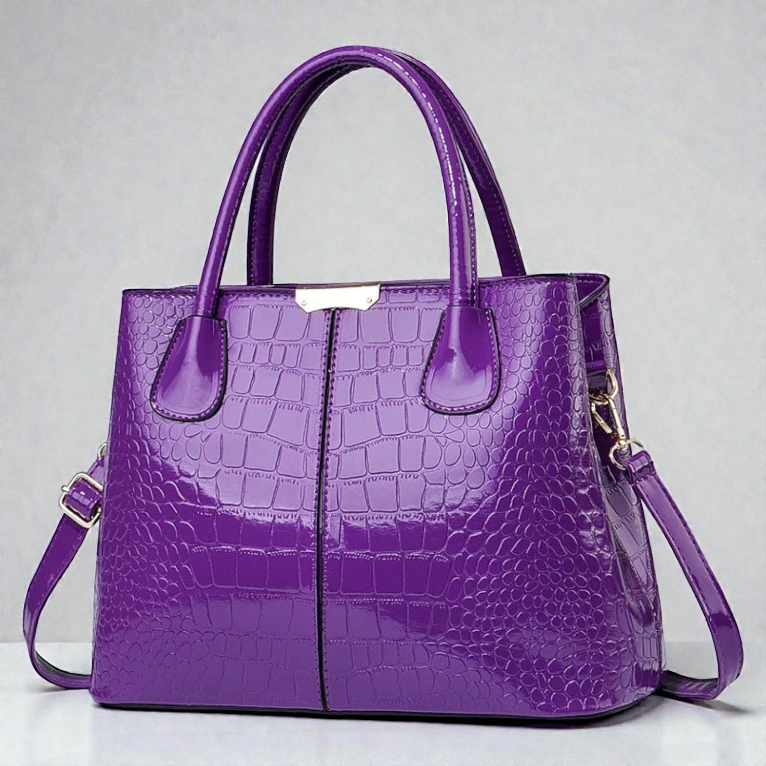 The Sloane Croc Top-Handle Bag